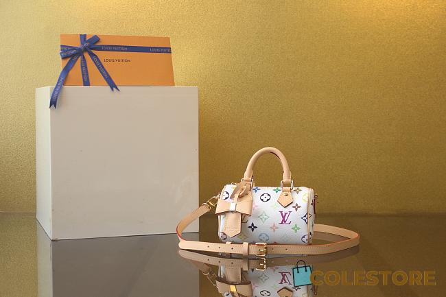 Colestore Louis Vuitton Nano Speedy LV X TM White 16x10CM - 1