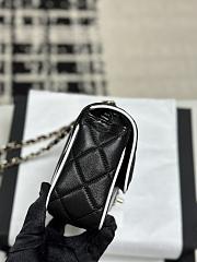 Colestore Chanel 25P Mini Flap Bag Lambskin Black 12.5x19.5x3.5CM - 6