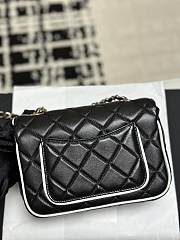 Colestore Chanel 25P Mini Flap Bag Lambskin Black 12.5x19.5x3.5CM - 3
