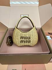 Colestore Miu Miu Wander Wicker Hobo Bag 20x17x6CM - 1