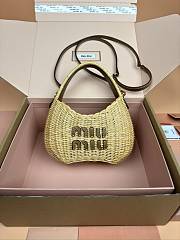 Colestore Miu Miu Wander Wicker Hobo Bag 20x17x6CM - 6