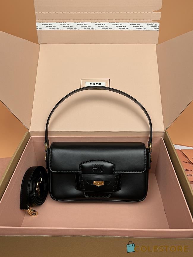Colestore Miu Miu Penny Black Shoulder Bag 23x13.5x5CM - 1