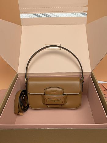 Colestore Miu Miu Penny Brown Shoulder Bag 23x13.5x5CM