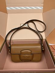Colestore Miu Miu Penny Brown Shoulder Bag 23x13.5x5CM - 6