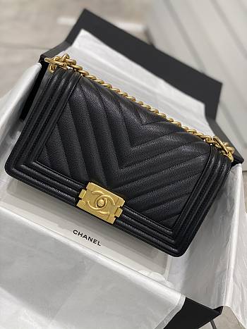 Colestore Chanel Boy Black Bags size 25CM