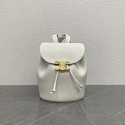 Colestore Celine Bonnie In Smooth Calfskin White Backpack 25x18x13CM - 1