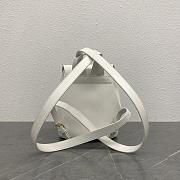 Colestore Celine Bonnie In Smooth Calfskin White Backpack 25x18x13CM - 4