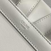 Colestore Celine Bonnie In Smooth Calfskin White Backpack 25x18x13CM - 3