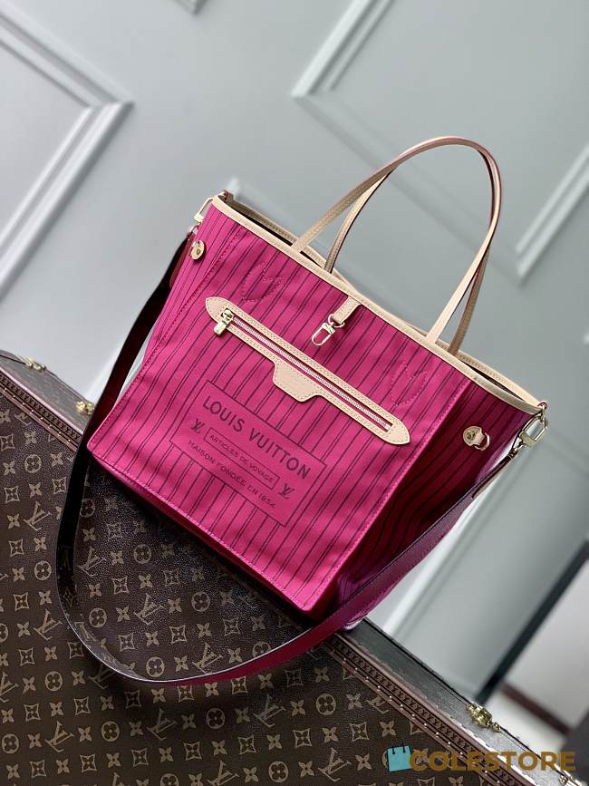 Colestore Louis Vuitton Neverfull Bandoulière Inside Out MM Rose Pondichery 31x29x14cm - 1