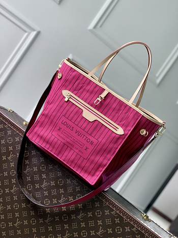 Colestore Louis Vuitton Neverfull Bandoulière Inside Out MM Rose Pondichery 31x29x14cm