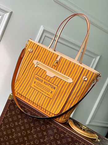 Colestore Louis Vuitton Neverfull Bandoulière Inside Out MM Jaune Safran 31x29x14cm