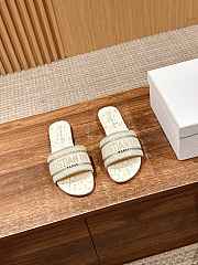 Colestore Dior Dway Slide White and Gold  - 1
