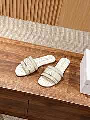 Colestore Dior Dway Slide White and Gold  - 6