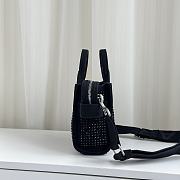 Colestore Marc Jacobs The Crystal Canvas Crossbody Tote Bag Black 18x15x8cm - 3