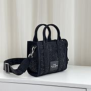 Colestore Marc Jacobs The Crystal Canvas Crossbody Tote Bag Black 18x15x8cm - 5