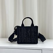 Colestore Marc Jacobs The Crystal Canvas Crossbody Tote Bag Black 18x15x8cm - 2