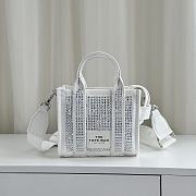 Colestore Marc Jacobs The Crystal Canvas Crossbody Tote Bag White 18x15x8cm - 1
