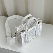 Colestore Marc Jacobs The Crystal Canvas Crossbody Tote Bag White 18x15x8cm - 6
