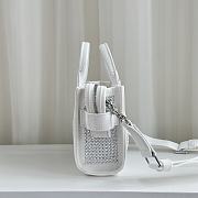 Colestore Marc Jacobs The Crystal Canvas Crossbody Tote Bag White 18x15x8cm - 5