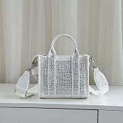 Colestore Marc Jacobs The Crystal Canvas Crossbody Tote Bag White 18x15x8cm - 3