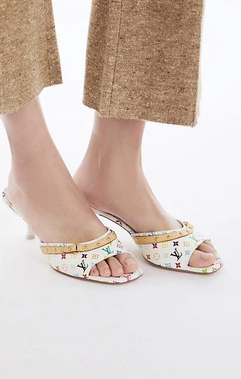 Colestore Louis Vuitton LV x TM 6AM Mule White