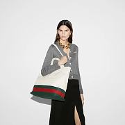 Colestore Gucci Cabas Small Bicolor Cotton Tote 40x38x17cm - 5