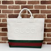 Colestore Gucci Cabas Small Bicolor Cotton Tote 40x38x17cm - 3