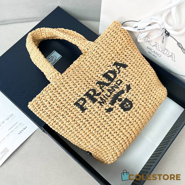 Colestore Prada Natural Small Crochet Tote Bag 24x24x8cm - 1