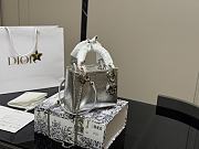 Colestore Dior Lady Dior Sliver Bag size 17cm - 1