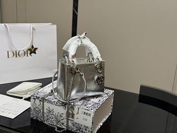 Colestore Dior Lady Dior Sliver Bag size 17cm