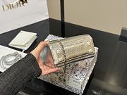 Colestore Dior Lady Dior Sliver Bag size 17cm - 5