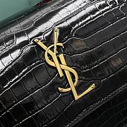 Colestore YSL Sunset Medium in Crocodile-Embossed Leather Black Gold Hardware 22x9x16cm - 4