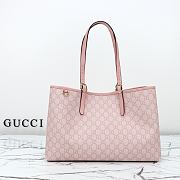 Colestore Gucci Emblem Medium Tote Bag In Light Pink 38x25.5x15cm - 1