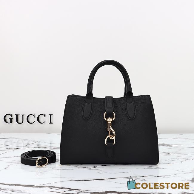 Colestore Gucci Small Jackie Tote Bag Black 24x17.5x8.5cm - 1