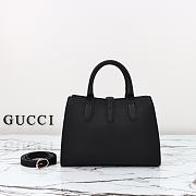 Colestore Gucci Small Jackie Tote Bag Black 24x17.5x8.5cm - 4