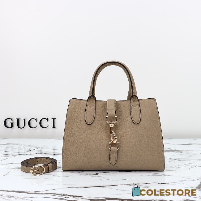 Colestore Gucci Small Jackie Tote Bag Beige 24x17.5x8.5cm - 1
