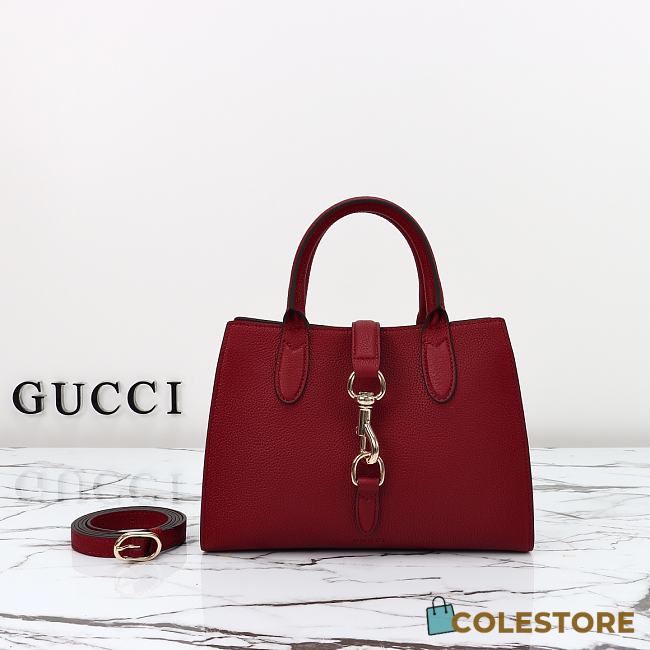 Colestore Gucci Small Jackie Tote Bag Red 24x17.5x8.5cm - 1