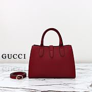 Colestore Gucci Small Jackie Tote Bag Red 24x17.5x8.5cm - 6