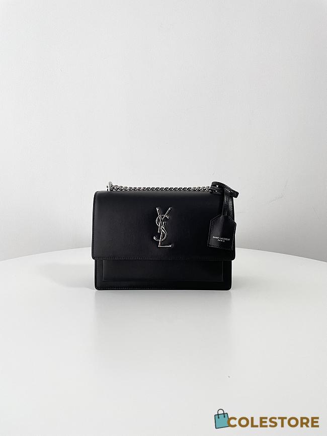 Colestore YSL Sunset Medium In Smooth Leather Black 22x16x8cm  - 1