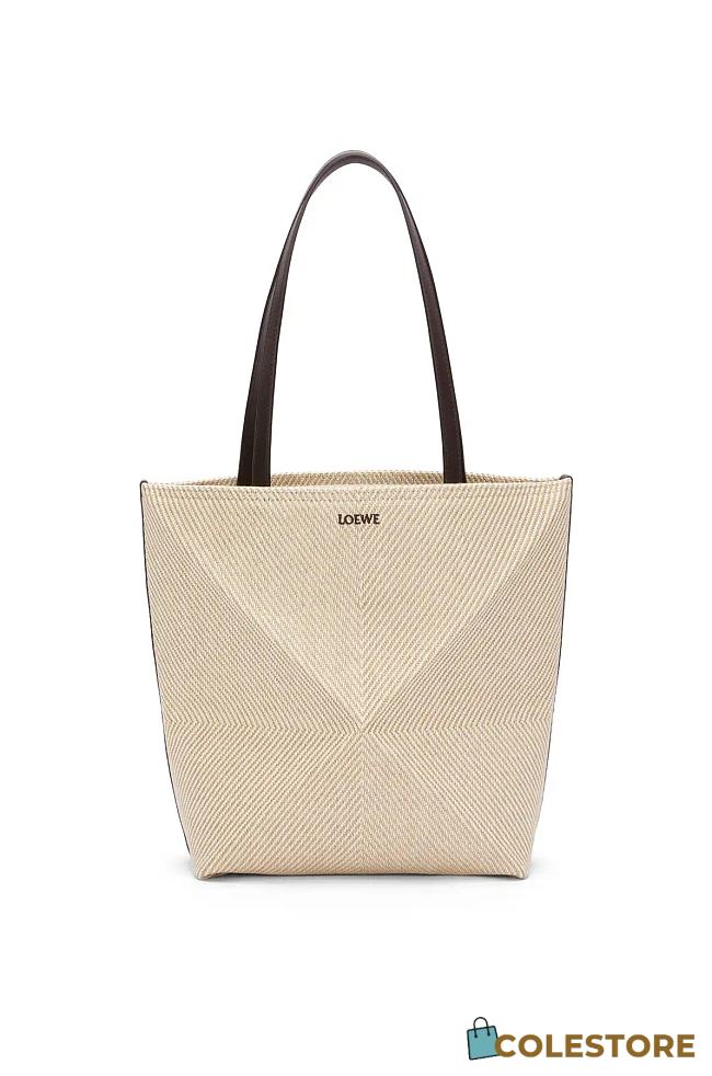 Colestore Loewe Puzzle Fold Canvas Tote Bag 25.5x14.5x31.5  - 1