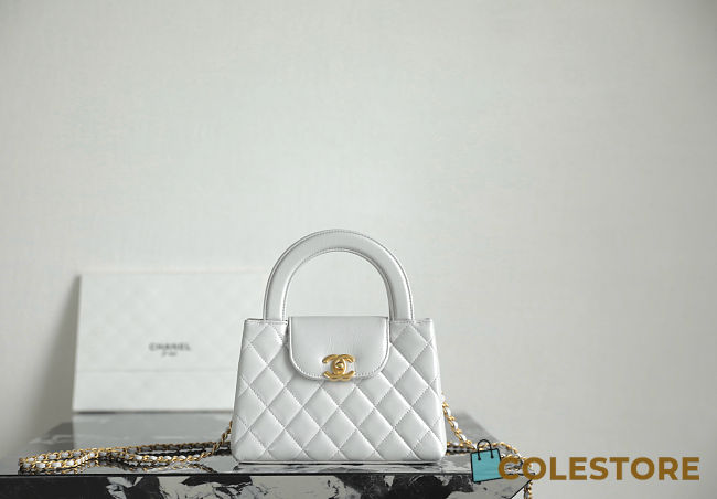 Colestore Chanel 25C White Kelly Bag  19x13x7CM - 1