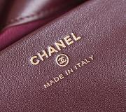 Colestore Chanel Hobo Shiny Lamb Leather Red 18.5x14x7cm - 2