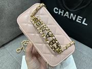 Colestore Chanel Vanity Case With Top Handle Grained Leather Pink 17cm  - 6