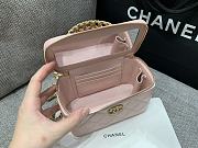Colestore Chanel Vanity Case With Top Handle Grained Leather Pink 17cm  - 5