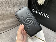 Colestore Chanel Vanity Case With Top Handle Grained Leather Black 17cm - 3