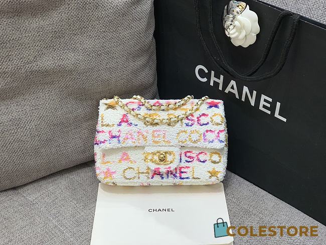 Colestore Chanel Sequin Logo CC Small Single Flap Bag 20x15x7cm - 1