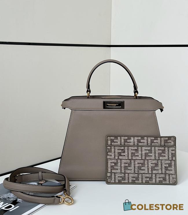 Colestore Fendi Peekaboo ISeeU Bag Brown 27.5x11.5x20.5cm - 1