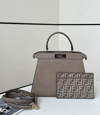 Colestore Fendi Peekaboo ISeeU Bag Brown 27.5x11.5x20.5cm