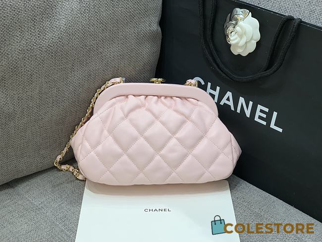 Colestore Chanel Matelasse Shoulder Bag Pink 16x24x8cm - 1