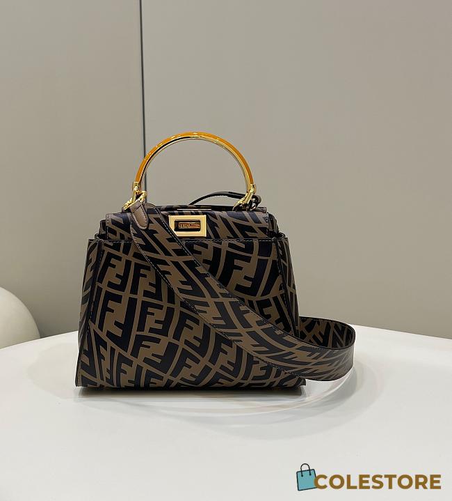 Colestore FenDi Peekaboo Iconic FF Logo Brown Bag 25x32cm - 1